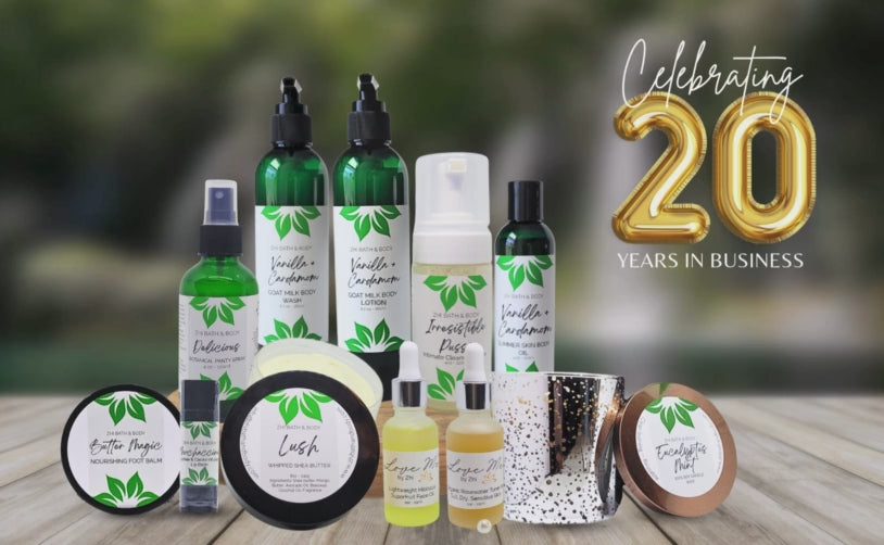 Load video: Video of Zhi Bath and Body Celebrating 20 years in business